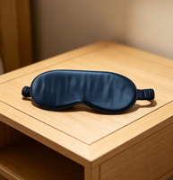 Penutup Mata Tidur Anti Cahaya dengan Tali Elastis Ringan, Lembut, dan Bernapas, 100% Sutra Murbei Murni