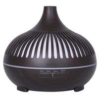 Dropshipping 500ml Diffuseur ultrasonique d'arôme en grain de bois Diffuseur d'huiles essentielles Humidificateur Diffuseur d'air pour la maison