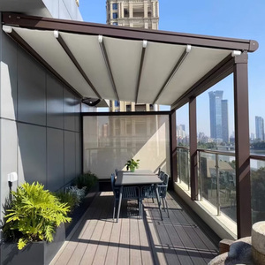 Design moderno elettrico a scomparsa lucernario avvolgibile intelligente motorizzato per uso interno esterno triangolo Sunrooms case di vetro - Product Image 1