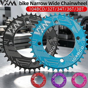 VXM 104BCD MTB 내로우 와이드 싱글 체인링 알루미늄 합금 경량 안티드롭 32T-38T 산악 자전거 호환 가능 - Product Image 1