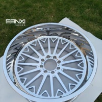 Ensemble de 4 jantes forgées KG1 Elixir KF063 polies neuves 22x12 22x10 24x14 8x180 pour GMC Chevy 2500 avec enjoliveurs flottants personnalisés