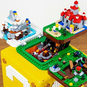 Nuevas ideas de productos Super <span class=keywords><strong>Mario</strong></span> <span class=keywords><strong>64</strong></span>, modelo de bloque de signo de interrogación Compatible con 71395 ladrillos, accesorios de juego, juguetes de bloques de construcción - Product Image 3