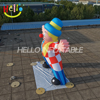 Modèle de personnage de dessin animé de clown de cirque gonflable géant personnalisé pour la décoration de scène d'événements de fête sur le thème du carnaval