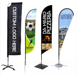 Bendera bulu terbang kustom spanduk luar ruangan bisnis iklan acara Teardrop bendera pantai dudukan Promosi spanduk bendera - Product Image 2