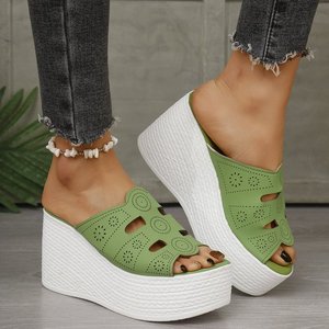 <span class=keywords><strong>K</strong></span>-217 nuove pantofole da spiaggia Casual a punta aperta grandi scarpe da grotta retrò tacchi da donna alla moda pantofole - Product Image 1
