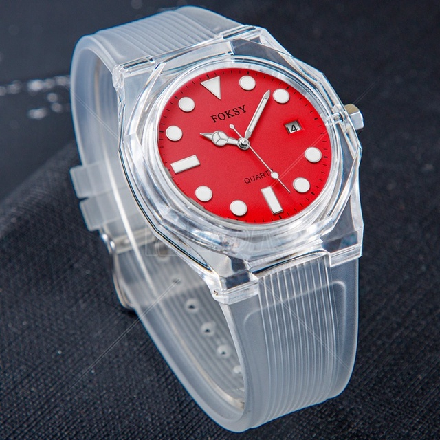 Custom Low Price Luxury Silicone Wristwatch Classic Transparent Plastic Thin Quartz Watch for Men Wholesale Montre Homme Quartz
