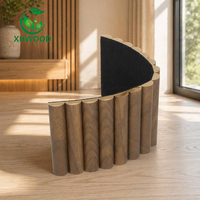 Panneau mural flexible en MDF avec placage en bois naturel, panneau cannelé incurvé pour la décoration murale intérieure moderne