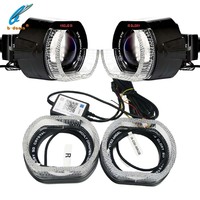Crystal 5D Angel Eyes Linceul en forme de L pour 2.5 pouces 3 pouces Lentille de projecteur Retrofit APP Control 12V LED Accessoires d'éclairage de voiture