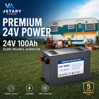 Batterie Sodium-ion 24V 100Ah 2,4 kWh pour Chariot Élévateur Électrique AGV, Petite Machinerie de Construction, Véhicule Récréatif, Marine, avec BMS Intégré, Cycle Profond