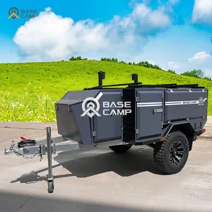 Electric Power Mover Caravan Trailer Rv With Aluminum Rooftop Tent Lightweight Little Camping Trailers