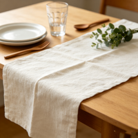 Serviettes en coton beige mat, tissu épais, impression numérique, pour dîner quotidien à la maison, style occidental
