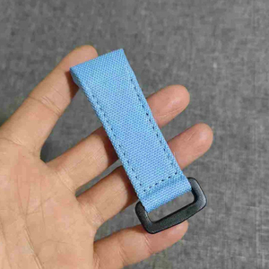 Bracelet de montre de <span class=keywords><strong>sport</strong></span> en nylon <span class=keywords><strong>bleu</strong></span> haut de gamme, personnalisé, avec boucle auto-agrippante, bracelet de remplacement spécialement conçu pour 35-02 - Product Image 2