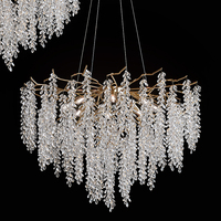Éclairage de plafond décoratif de style villa lustre d'arbre lumineux de salon lustre en cristal de luxe à LED personnalisé nordique moderne 80