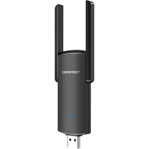 Adaptor Wifi USB 1300Mbps Daya Tinggi COMFAST CF-924AC V2 Dual Band USB Ke Kartu Jaringan Ethernet untuk PC