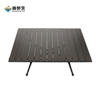 Table de pique-nique en aluminium de camp de table de camping pliable et légère pour la plage de barbecue