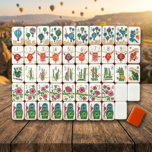 Tuiles de Mahjong Américaines 160 Pièces Motif Montgolfière de Cappadocia Matryoshka en Acrylique Mahjongg Vente en Gros Personnalisé Prêt <span class=keywords><strong>à</strong></span> Expédier - Product Image 3