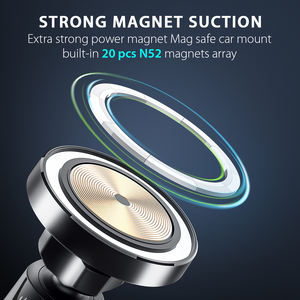 Самый продаваемый магнитный беспроводной автомобильный держатель для телефона 15 Вт с креплением на воздуховод, совместимый с различными смартфонами, регулируемый на 360 градусов, быстрая зарядка - Product Image 6