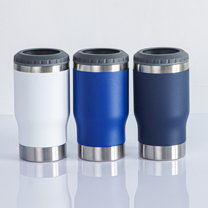 Taza aislada gruesa de doble capa 4 en 1, tanque de almacenamiento en frío de 14oz con abridor, sacacorchos, gruñidor de <span class=keywords><strong>cerveza</strong></span> de acero inoxidable - Product Image 5