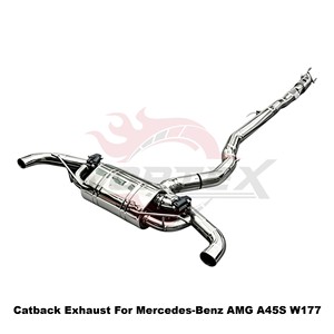 Conjunto de silenciador de acero inoxidable con ajuste acústico Vortex para Mercedes-Benz AMG A45S W177, solución de sonido deportivo - Product Image 3