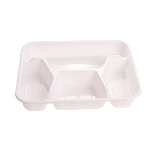 Chine Boîtes à emporter de restauration rapide en plastique rectangulaires jetables Style grille recyclable Pizza Nouilles Sushi Gelée Sandwiches Sucre - Product Image 4