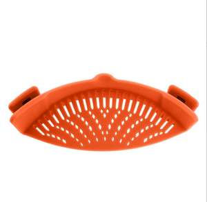 Vente chaude En Métal Inoxydable Cuisine Passoires Pâtes Égouttoir Alimentaire Clip Silicone Passoire Plus Grand Panier De Cuisson Passoire <span class=keywords><strong>Clips</strong></span> - Product Image 5
