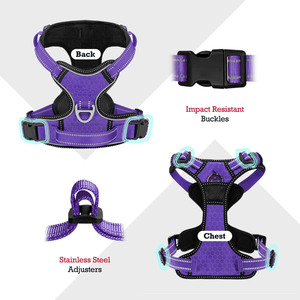 <span class=keywords><strong>Harnais</strong></span> <span class=keywords><strong>anti</strong></span>-<span class=keywords><strong>traction</strong></span> pour <span class=keywords><strong>chien</strong></span> de grande taille, gilet réfléchissant réglable, facile à mettre, <span class=keywords><strong>anti</strong></span>-évasion, pour la promenade en extérieur, <span class=keywords><strong>harnais</strong></span> de levage pour animaux de compagnie, violet - Product Image 2