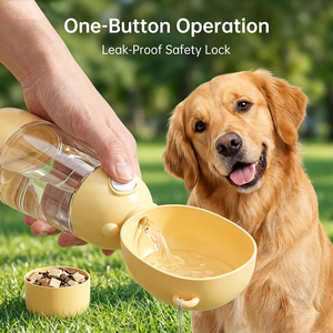 Nouvelle gamelle portable 2-en-1 grande capacité anti-fuite pour chiens et chats – Bouteille d'eau et de nourriture élégante et durable pour animaux de compagnie en extérieur - Product Image 6