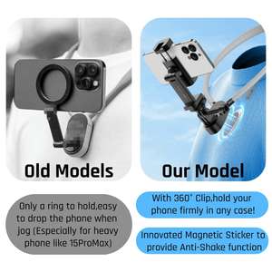 Support magnétique anti-secousse pour le cou Support pour téléphone pour caméra d'action GoPro,<span class=keywords><strong>DJI</strong></span>,Insta360, Support de lumière de remplissage - Product Image 2