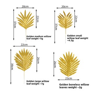 Lớn Vàng Màu Xanh Lá Cây Nhân Tạo Hướng Dương Và Liễu Lá Trang Trí Nội Thất Nhựa Lớn Lá Cọ Trang Trí Bền Trang Trí Nhà Vải - Product Image 3