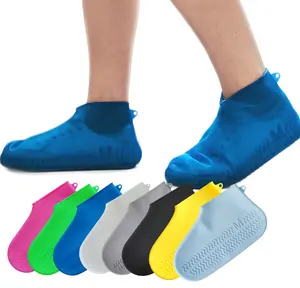 Adult Kids Silicone Rain Shoes Cover Non Woven Men Rubber Waterproof Overshoe Shoe Cover Rain Boots