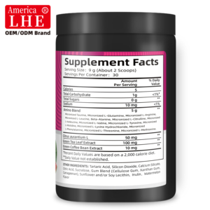 Wholesale Energy Balance Supplement Manufacturer with Amino Blend Green Tea Focus and Recovery 270g Energy Balance Powder - Product Image 5