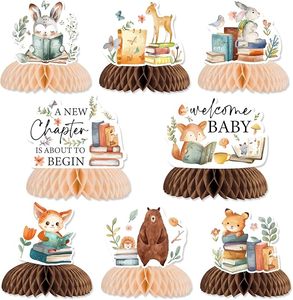 Comienza una Nueva Época, Decoraciones para Baby Shower, Decoraciones Temáticas de Libros de Cuentos, Centros de Mesa de Panal de Abeja, Artículos para Revelación de Género - Product Image 1