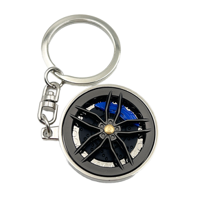 Auto Wiel Roterende Draaitafel Sleutelhanger Naaf Lager Remschijf Remklauw Metalen Karabijnhaak Sleutelhanger Met Offsetdruk - Product Image 3