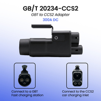 Adaptateur de chargeur DC pour véhicules électriques NTO GBT vers CCS2 300A IEC 62196-3 pour véhicules immatriculés à Hong Kong en voyage vers le nord