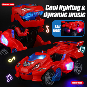 Dinosaure électrique à déformation automatique 2 en 1, lumière universelle, modèle musical, voiture-jouet pour enfants - Product Image 5