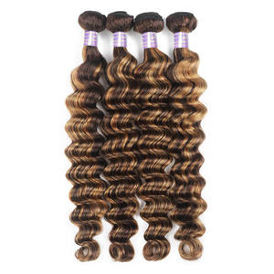 New Arrival Highlight Loose <strong>Deep</strong> <strong>Wave</strong> Mink Virgin Brazilian Human Hair Weaves Bundles, Mixed Color Human Hair <strong>Extension</strong> Bundles - Product Image 4