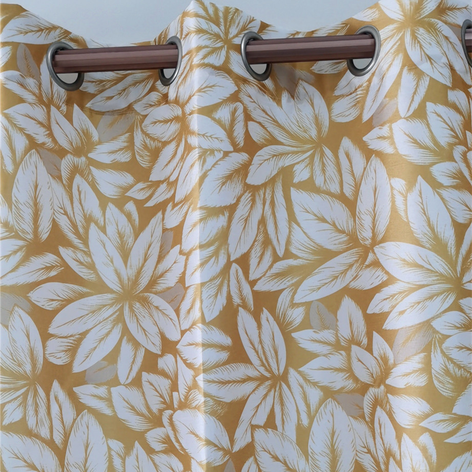 New Flora Printed  beige colour Ready made Curtains Window Treatments Drapes Panel For Bedroom Living Room