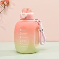 Bouteille d'eau sportive en plastique grande capacité 1 gallon, vente en gros de bouteilles d'eau 1 gallon, bouteille d'eau motivante 1 gallon