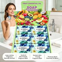 Ensemble de savons artisanaux aux huiles essentielles de fruits 250g Parfum français Nettoyage en profondeur Hydratant pour le visage et le corps OEM ODM