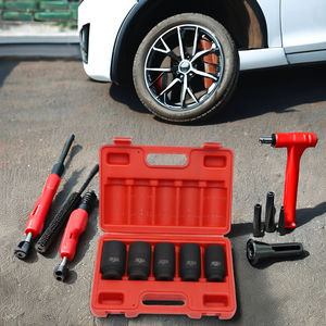 1/2in प्रभाव ड्राइव लुग नट सॉकेट सेट 5 पीसी रिंच क्रोम वानेडियम स्टील उपकरण स्वचालित मरम्मत कस्टम ओएम समर्थन के लिए सेट - Product Image 6