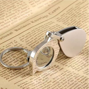 धातु मैग्निफायर मिनी 30x पोर्टेबल कीचेन पोर्टेबल धातु चुंबक रीडिंग मैप तह कीचेन लाउप - Product Image 3