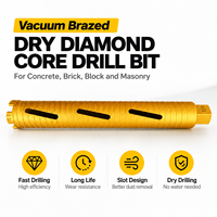 Foret diamanté à brasage sous vide longue durée pour le perçage de béton, de briques et de blocs muraux