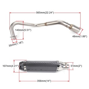 Nuevo Tubo de Escape Genérico Plateado para Motocicleta, Punta de Acero Inoxidable para Grom125 2013-2025, Mejora de Reequipamiento Trasero - Product Image 2