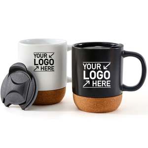 Taza de Cerámica Personalizada con Logotipo, para Regalo, Oficina, Hogar, Interior, para Leche, Café y Bebidas, con Base de Corcho y Tapa Deslizante - Product Image 1