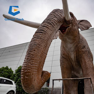<span class=keywords><strong>Elefante</strong></span> animal animatrónico de tamaño real, modelo <span class=keywords><strong>enorme</strong></span> para parque temático, modelo de tamaño natural, para el momento de la llegada - Product Image 3