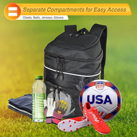 Sac de transport léger et souple pour ballon de football, idéal pour l'extérieur, en polyester imperméable, pour chaussures de football, sac à dos pour chaussures de football, vente chaude OEM