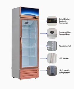 Vitrina Refrigerada Vertical para Bebidas, Puerta de Vidrio para Exhibición de Bebidas, Refrigerador para Refrescos - Product Image 3