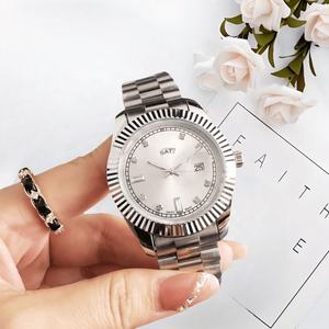 Nouvelle collection de montres pour hommes, montre femme en acier inoxydable, montre de luxe pour homme avec bracelet en acier, cadran vert incrusté de diamants, montres avec affichage du jour et de la date. - Product Image 4