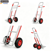 Chariot à main portable en aluminium de 110 kg avec poignée, protections de cadre, roues pneumatiques, personnalisable OEM, léger, pour sacs (Poudre)