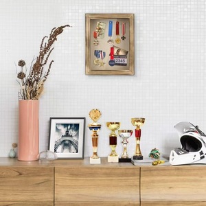 Cadre photo en bois rectangulaire, style rustique, en bois massif, boîte de présentation durable pour photos, médailles, spécimens - Product Image 4